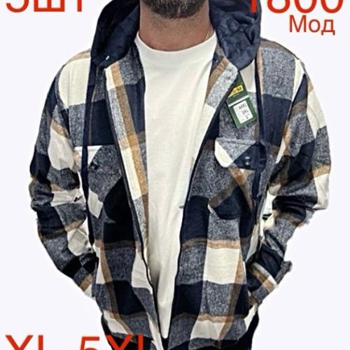 Рубашка Надийка (XL-5XL) ND421-1800 navy (зима) Надийка ND421-1800 navy