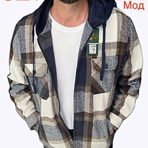 Рубашка Надийка (XL-5XL) ND424-1800 grey (зима) Надийка ND424-1800 grey