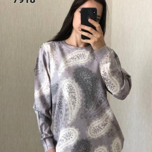 Свитер FSN (50-54) 7918 lilac (зима) FSN 7918 lilac