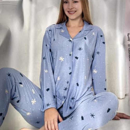 Пижама Disneyopt (M-XL) 8301 l.blue (зима) Disneyopt 8301 l.blue