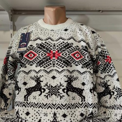 Свитер Panda (3XL-5XL) 1442 white (зима) Panda 1442 white