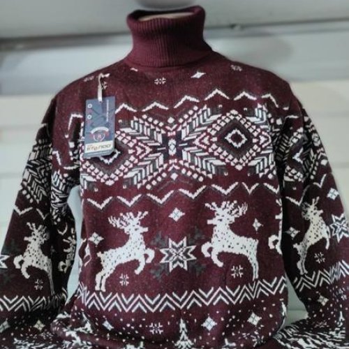 Свитер Panda (3XL-5XL) 1446 wine (зима) Panda 1446 wine