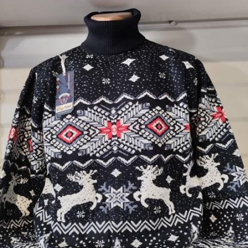 Свитер Panda (3XL-5XL) 1447 black (зима) Panda 1447 black