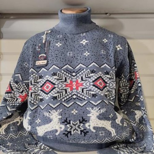 Свитер Panda (3XL-5XL) 1448 grey (зима) Panda 1448 grey