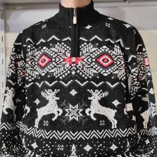 Свитер Panda (3XL-5XL) 1450 black (зима) Panda 1450 black