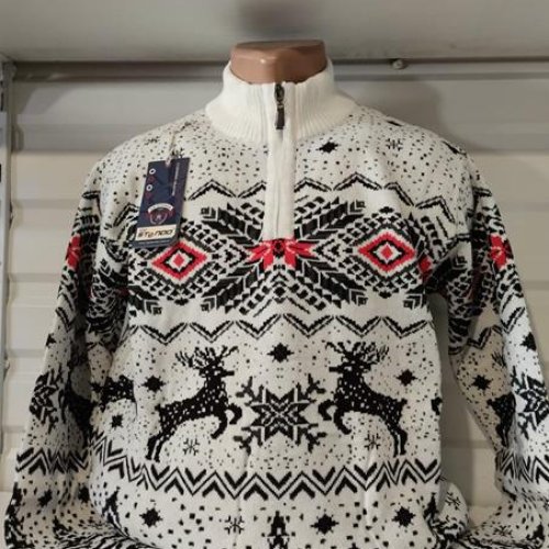 Свитер Panda (3XL-5XL) 1451 white (зима) Panda 1451 white