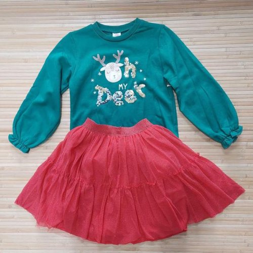 Платье Major (5-8) M719 green (зима) Major M719 green