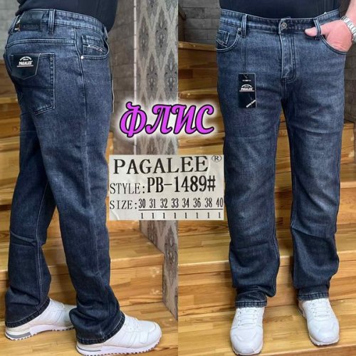 Джинсы Pagalee (30-40) PB1489 blue (зима) Pagalee PB1489 blue