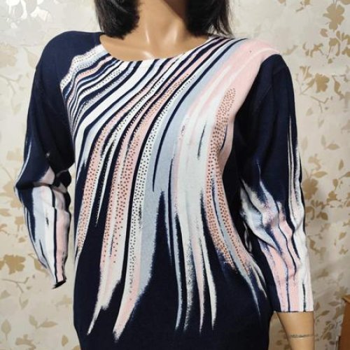 Свитер LIDA (3XL-4XL) 7614 navy (деми) LIDA 7614 navy