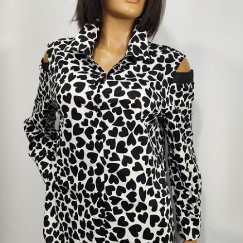 Свитер LIDA (52-62) 8258 white-black (деми) LIDA 8258 white-black