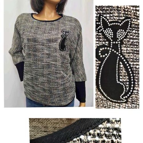 Свитер LIDA (52-62) 9386-2 black (деми) LIDA 9386-2 black