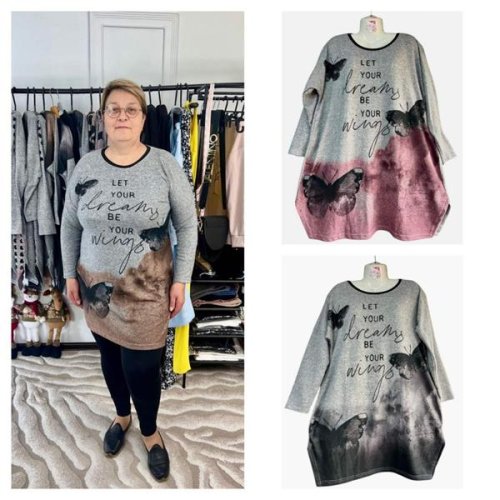 Туника Global (M-2XL) GL12 d.grey (деми) Global GL12 d.grey