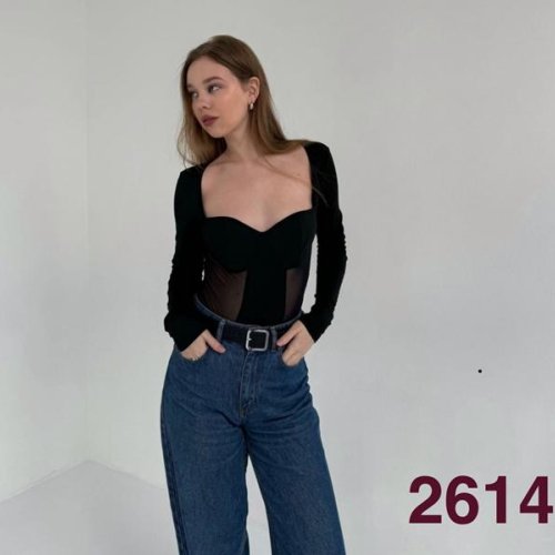 Боди Met&March (one size) 2614 black (деми) Met&March 2614 black