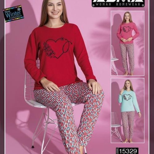 Пижама HomeWear (M-3XL) 15329 mix (зима) HomeWear 15329 mix