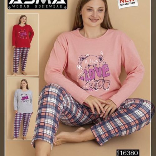Пижама HomeWear (L-4XL) 16380 mix (зима) HomeWear 16380 mix