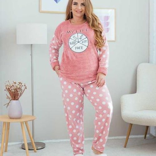 Пижама HomeWear (3XL-5XL) 4123121 peach (зима) HomeWear 4123121 peach