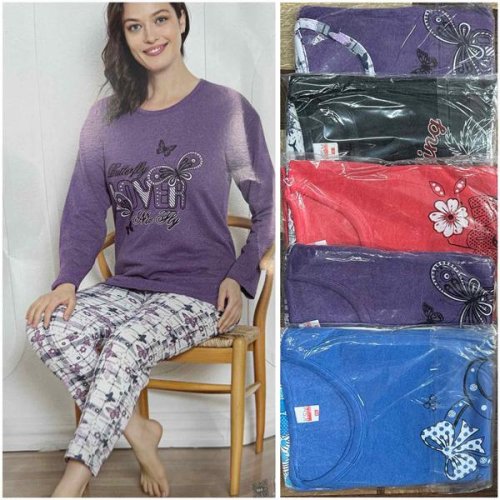 Пижама HomeWear (M-3XL) H112 mix (зима) HomeWear H112 mix