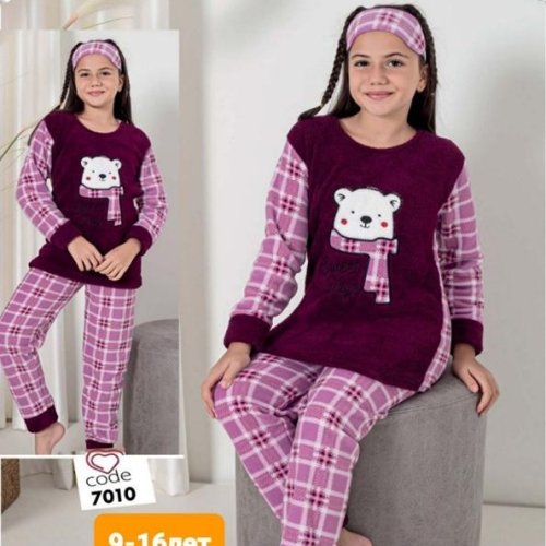 Пижама MMZ (9-16) 7010 wine (зима) MMZ 7010 wine