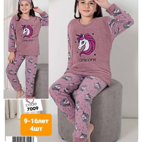 Пижама MMZ (9-16) 7009 pink (зима) MMZ 7009 pink