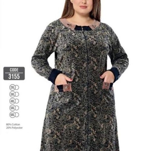 Халат Cotpark (2XL-6XL) 3155 khaki (деми) Cotpark 3155 khaki