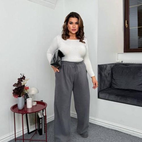 Штаны спорт Femzone (42-58) 1152 d.grey (зима) Femzone 1152 d.grey