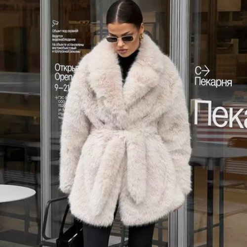 Шуба Modnulya (S-L) 812 beige (зима) Modnulya 812 beige