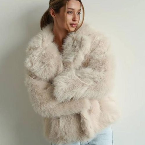 Шуба Modnulya (S-L) 832-10 beige (зима) Modnulya 832-10 beige