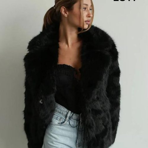 Шуба Modnulya (S-L) L811 black (зима) Modnulya L811 black