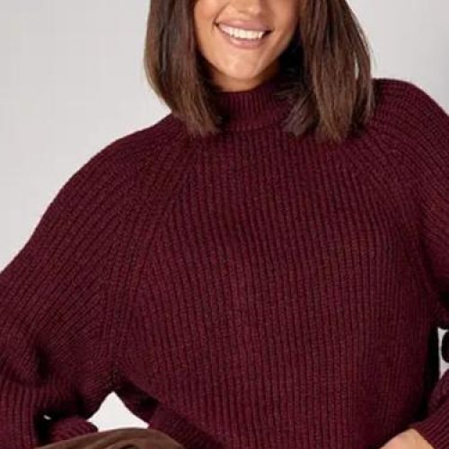 Свитер Lora (one size) LR852 wine (зима) Lora LR852 wine