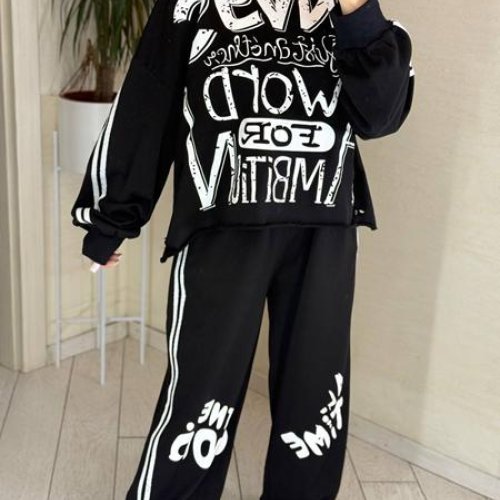 Костюм спорт Lora (one size) LR864 black (деми) Lora LR864 black