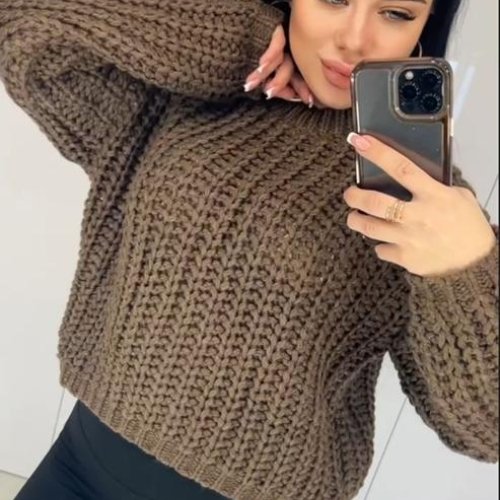 Свитер Lora (42-48) LR872 l.brown (зима) Lora LR872 l.brown