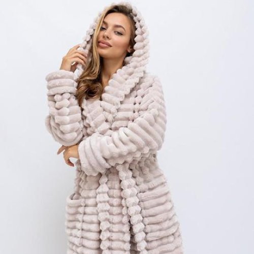 Халат Cotpark (M-2XL) C4 beige (зима) Cotpark C4 beige