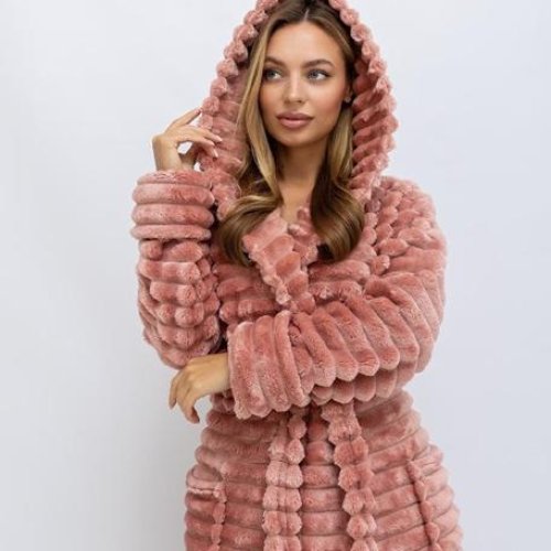 Халат Cotpark (XL-4XL) C3 pink (зима) Cotpark C3 pink