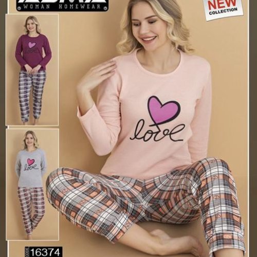 Пижама HomeWear (M-3XL) 16374 mix (зима) HomeWear 16374 mix