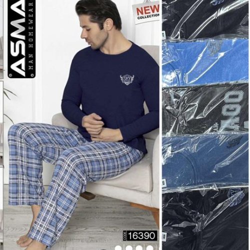 Пижама HomeWear (M-3XL) 16390 mix (зима) HomeWear 16390 mix
