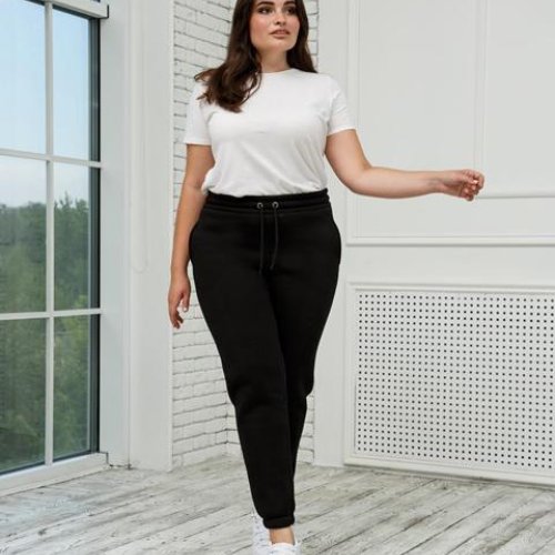 Штаны спорт AZNA (XL-4XL) БЗ53 black (зима) AZNA БЗ53 black