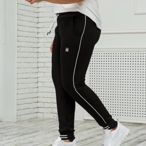 Штаны спорт AZNA (XL-4XL) БЗ65 black (зима) AZNA БЗ65 black