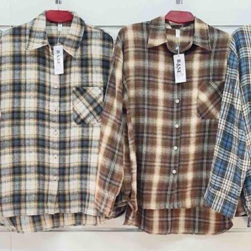 Рубашка BASE (2XL-6XL) 2505 brown (зима) BASE 2505 brown