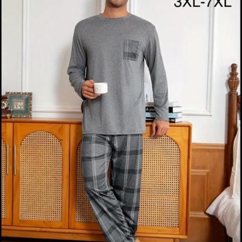 Пижама Brilliant (3XL-7XL) B70330 grey (деми) Brilliant B70330 grey