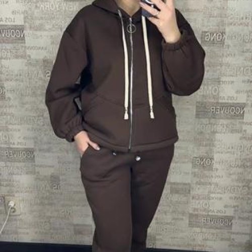 Костюм спорт Valentina (48-56) 091 brown (зима) Valentina 091 brown