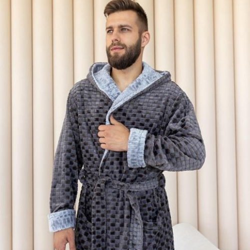 Халат Estima (XL-4XL) E4 d.grey (зима) Estima E4 d.grey