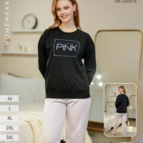 Пижама Samo (46-56) 165-016 black (зима) Samo 165-016 black