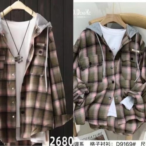 Рубашка Safi (130-170) D9169 khaki-pink (зима) Safi D9169 khaki-pink