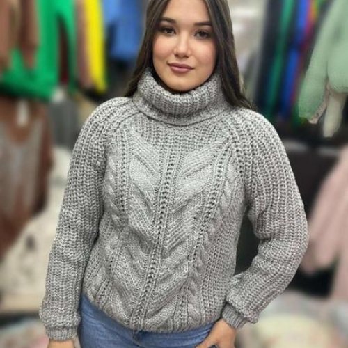 Свитер Julia (one size) JL436 grey (зима) Julia JL436 grey