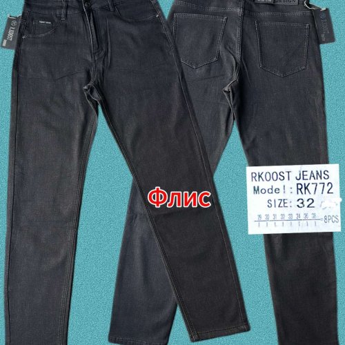 Джинсы God Baron (29-38) RK772 black (зима) God Baron RK772 black