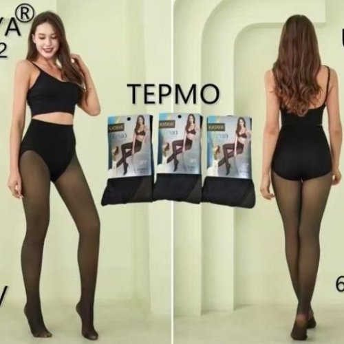 Колготы Kenalin (3XL-5XL) 6892-2 black (зима) Kenalin 6892-2 black