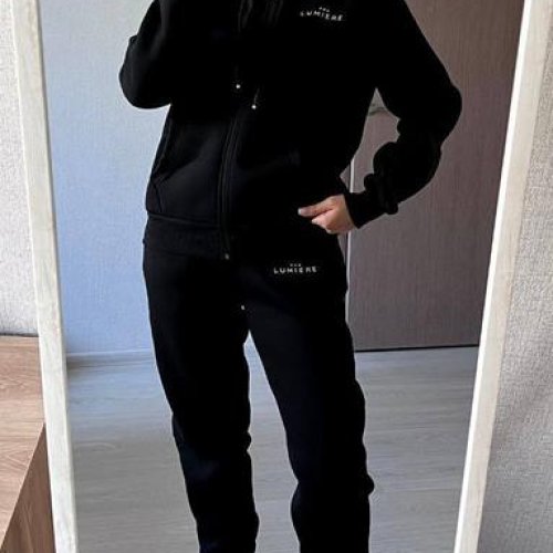 Костюм спорт FSN (42-48) 7082 black (зима) FSN 7082 black