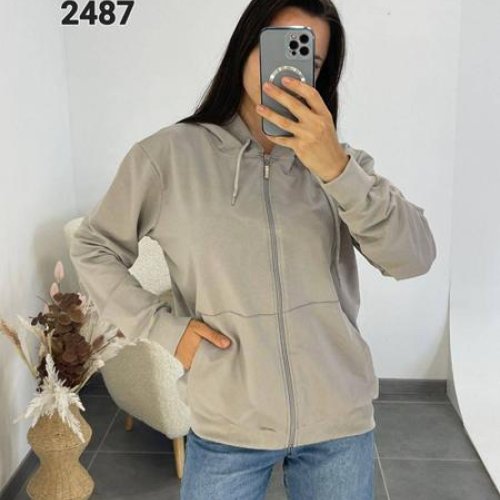 Кофта спорт FSN (46-52) 2487 grey (деми) FSN 2487 grey