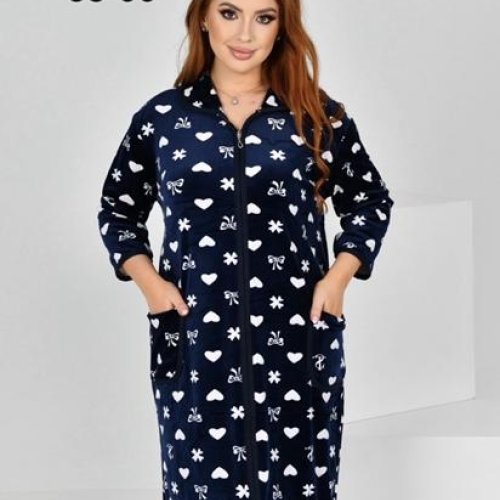 Халат Anion (58-66) 800-18 navy (деми) Anion 800-18 navy