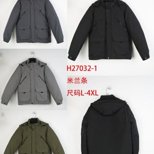 Куртка TRAN (L-4XL) H27032-1 black (зима) TRAN H27032-1 black